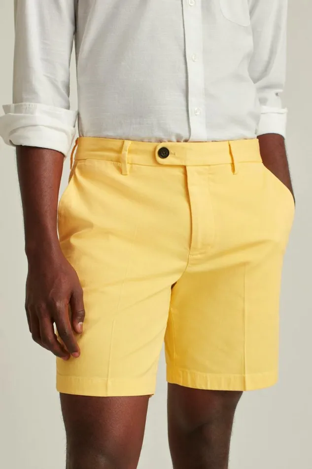 Men Italian Stretch Chino Shorts Lemon Sorbet Bonobos Chino Shorts