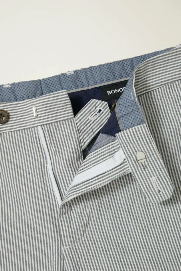 Men Italian Stretch Chino Shorts Navy Seersucker Bonobos Chino Shorts
