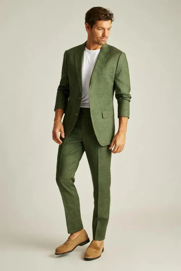 Men Italian Stretch Linen Suit Jacket Forest Green Bonobos Blazers and Sport Coats Men Italian Stretch Linen Suit Jacket Forest Green Bonobos Blazers and Sport Coats