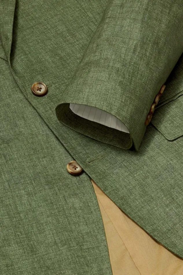 Men Italian Stretch Linen Suit Jacket Forest Green Bonobos Blazers and Sport Coats