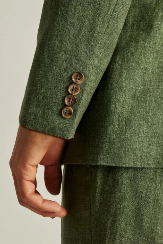 Men Italian Stretch Linen Suit Jacket Forest Green Bonobos Blazers and Sport Coats
