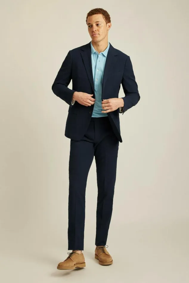 Men Italian Stretch Seersucker Suit Navy And Black Seersucker Bonobos Suits