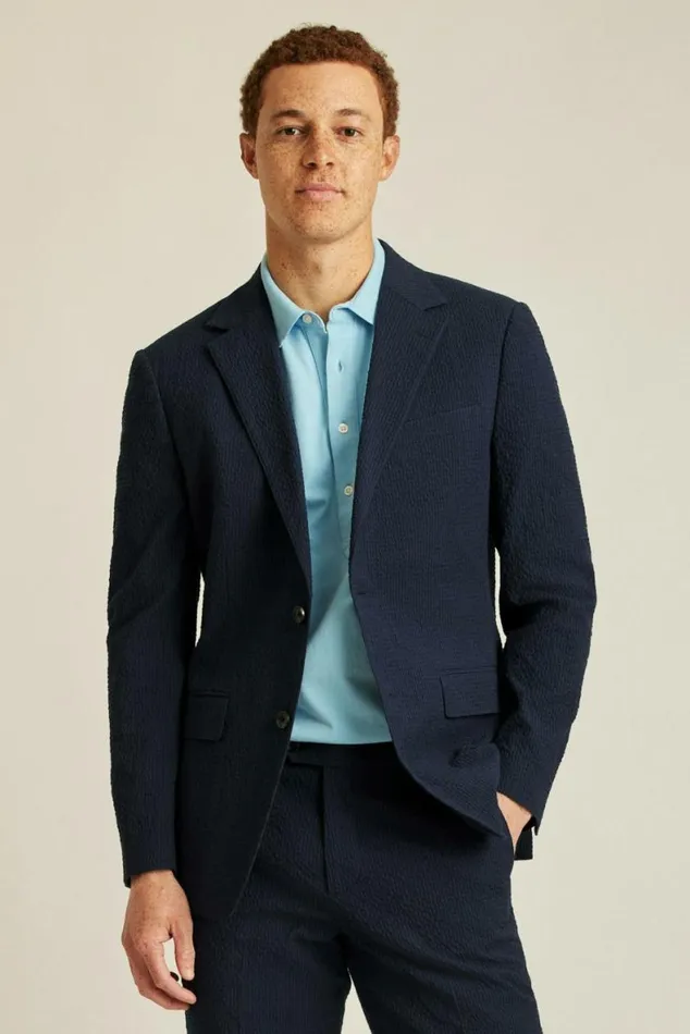 Men Italian Stretch Seersucker Suit Navy And Black Seersucker Bonobos Suits Men Italian Stretch Seersucker Suit Navy And Black Seersucker Bonobos Suits