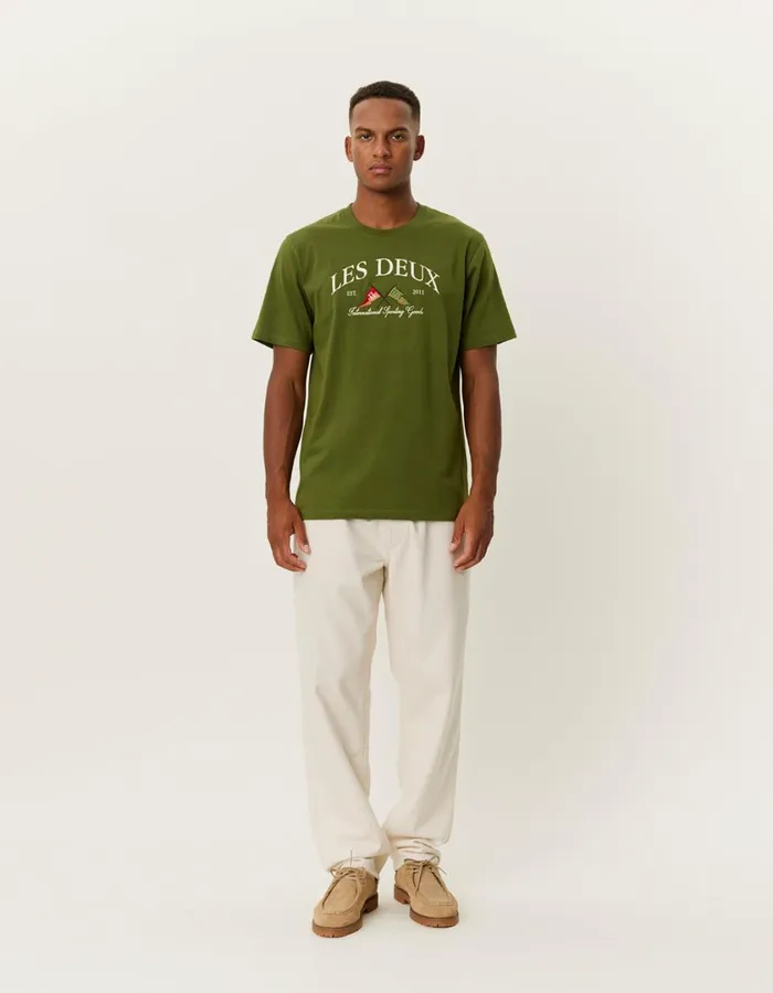 Men Ivy League TShirt 8211 Chive Green Les Deux Tshirts