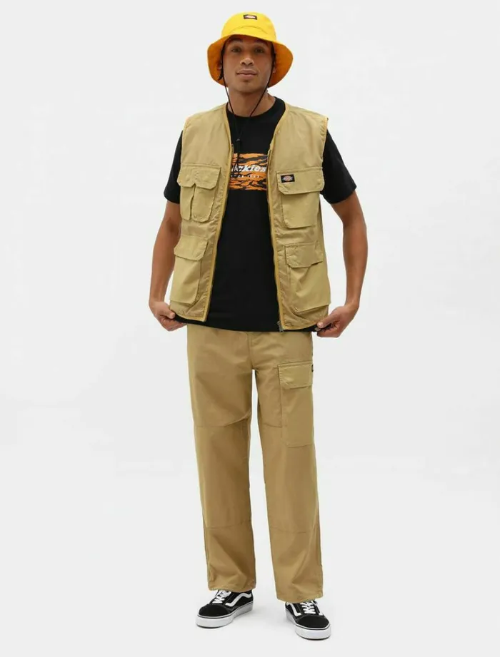 Men Jackets Dickies Glyndon Vest Dark Khaki