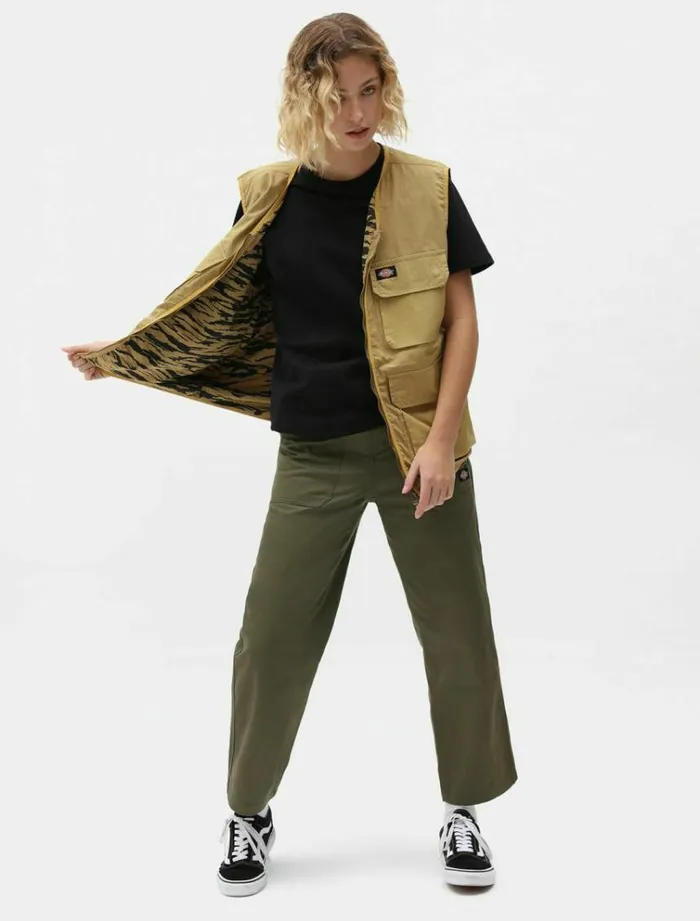 Men Jackets Dickies Glyndon Vest Dark Khaki