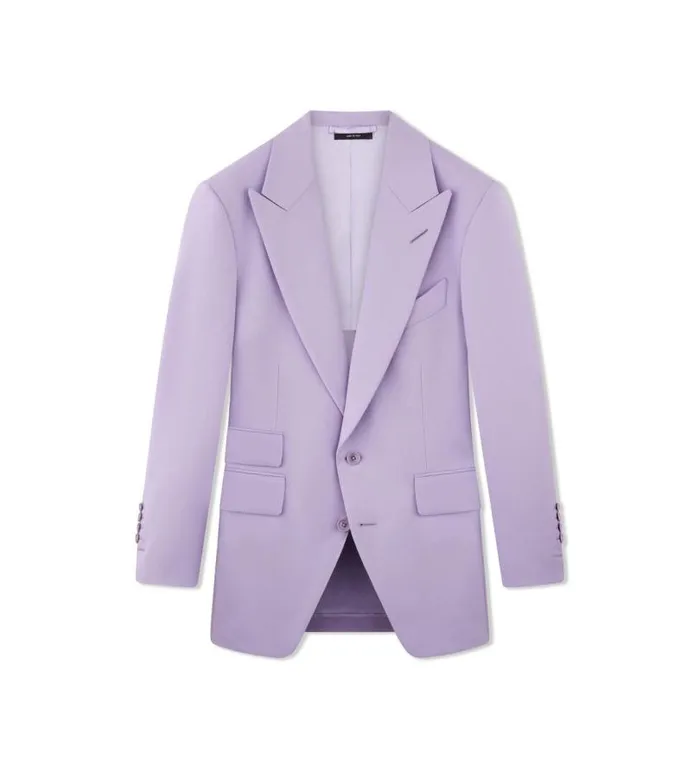 Men Jackets Tom Ford Wool Mohair Hopsack Atticus Jacket Light Violet