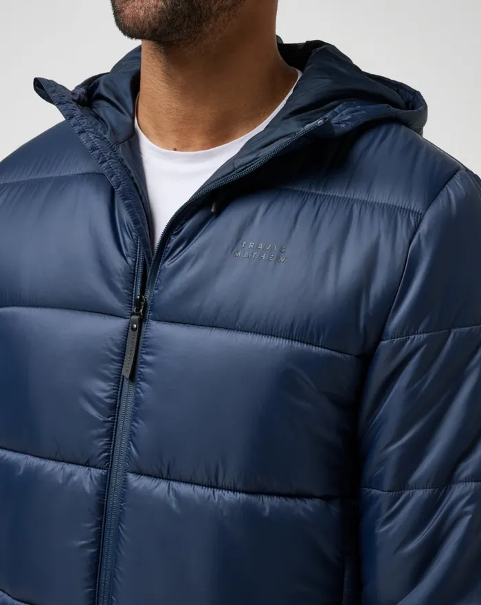 Men Jackets TravisMathew AVES TECH PUFFER JACKET Total Eclipse