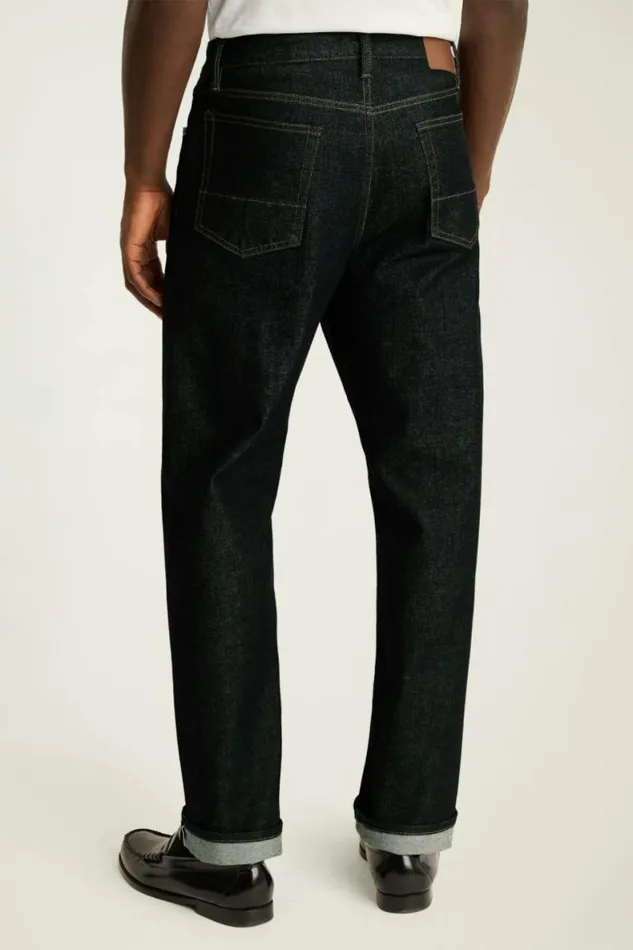 Men Japanese Stretch Selvedge Jeans Rinse Wash Bonobos Jeans