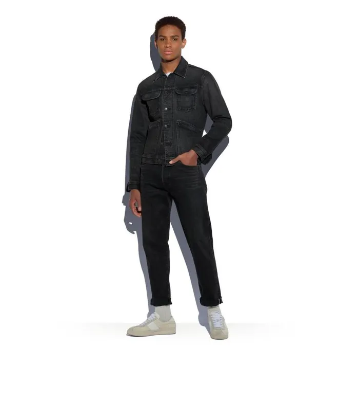 Men Jeans Tom Ford Japanese Selvedge Slim Fit Denim Black Men Jeans Tom Ford Japanese Selvedge Slim Fit Denim Black