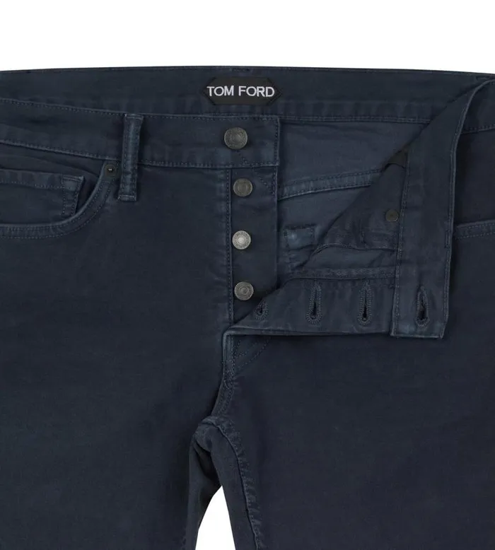 Men Jeans Tom Ford Moleskin Slim Fit Denim