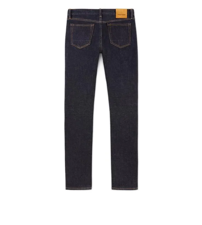 Men Jeans Tom Ford Straight Fit Stretch Japanese Selvedge Denim Blue Men Jeans Tom Ford Straight Fit Stretch Japanese Selvedge Denim Blue
