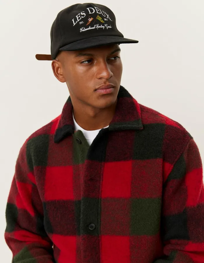 Men Jermaine Overshirt 8211 RosinSalsa Red Les Deux ShirtsOvershirts