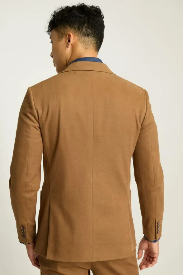 Men Jetsetter Italian Brushed Cotton Blazer British Khaki Bonobos Blazers and Sport Coats