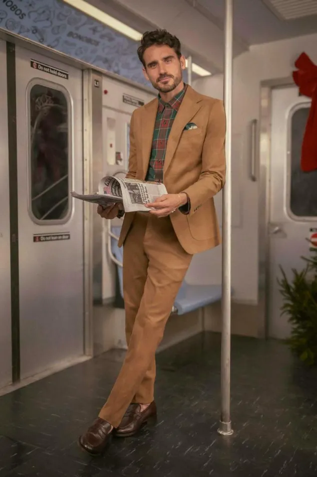 Men Jetsetter Italian Brushed Cotton Blazer British Khaki Bonobos Blazers and Sport Coats