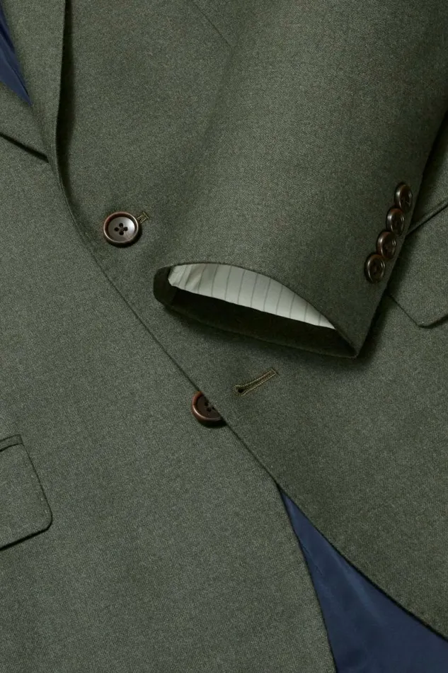 Men Jetsetter Italian Flannel Blazer Olive Bonobos Blazers and Sport Coats