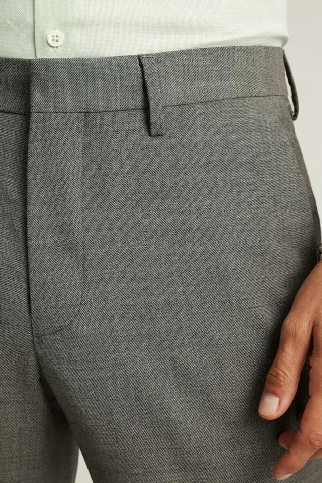 Men Jetsetter Italian Wool Dress Pant Grey Sharkskin Bonobos Dress Pants