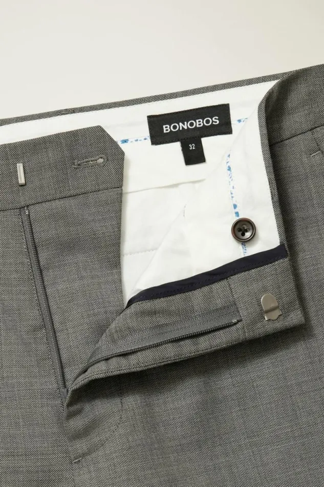 Men Jetsetter Italian Wool Dress Pant Grey Sharkskin Bonobos Dress Pants