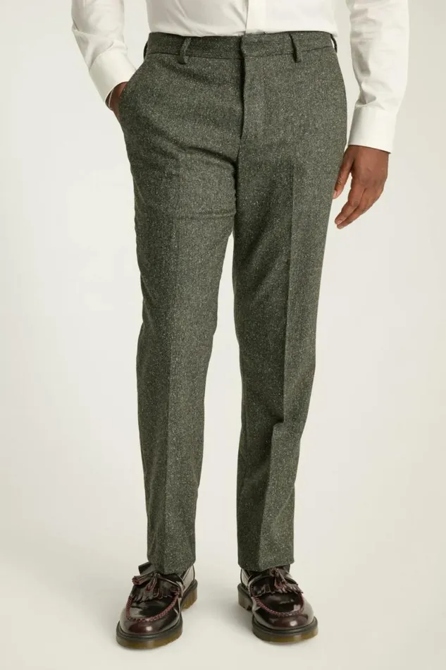 Men Jetsetter Italian Wool Dress Pant Olive Donegal Bonobos Dress Pants