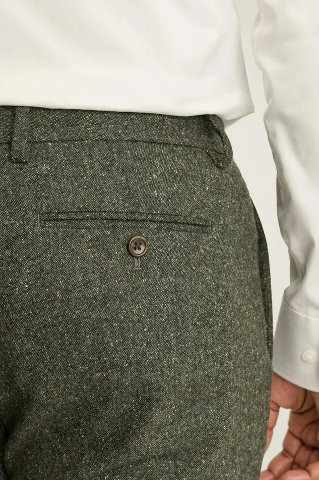 Men Jetsetter Italian Wool Dress Pant Olive Donegal Bonobos Dress Pants