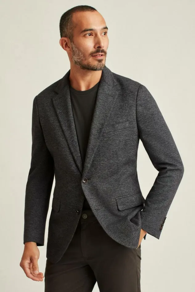 Men Jetsetter Knit Blazer Charcoal Bonobos Blazers and Sport Coats