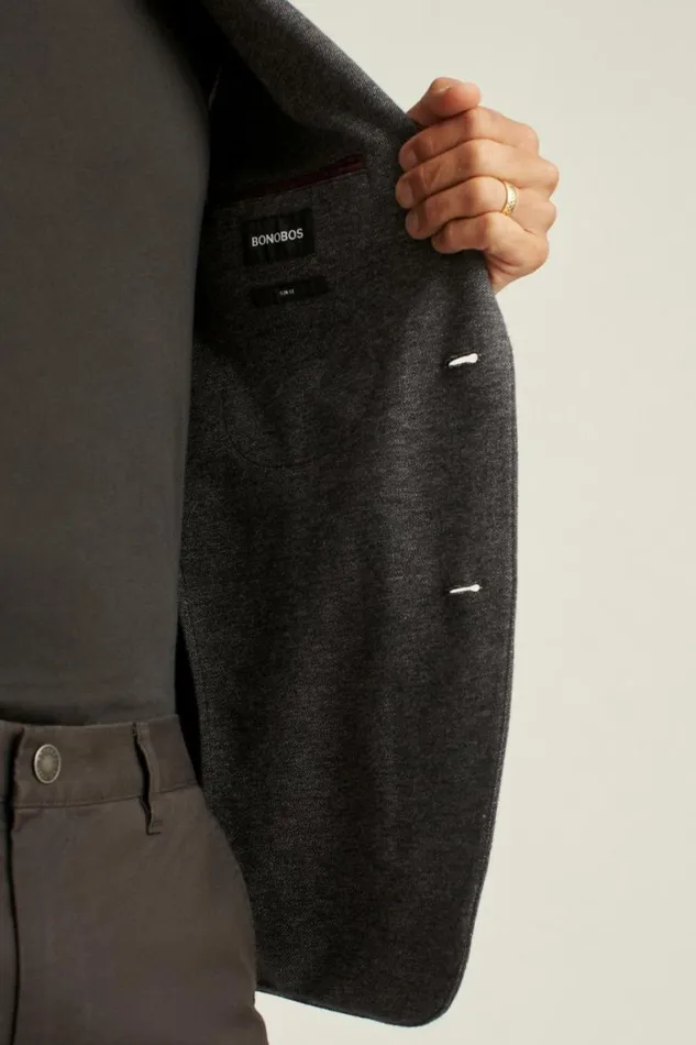 Men Jetsetter Knit Blazer Charcoal Bonobos Blazers and Sport Coats