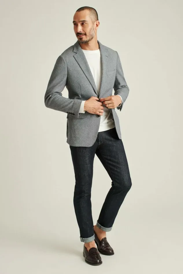 Men Jetsetter Knit Blazer Medium Grey Bonobos Blazers and Sport Coats