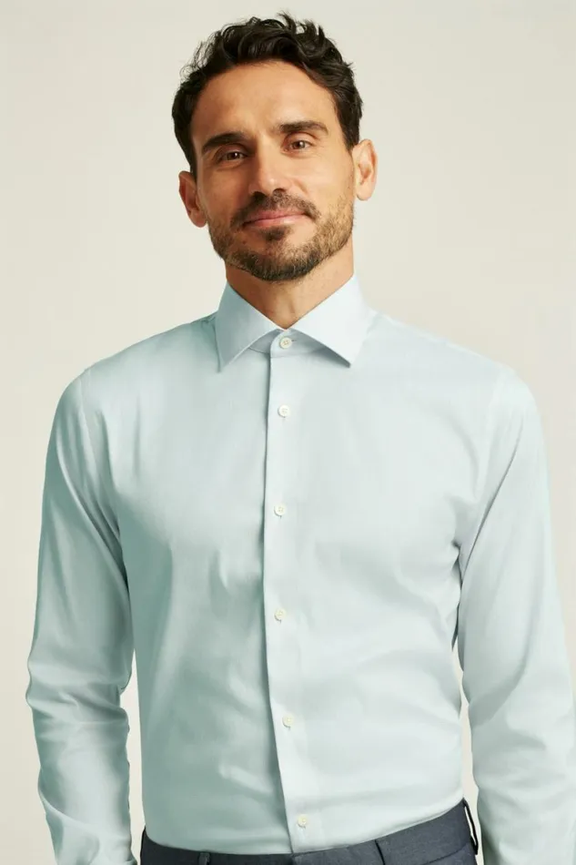 Men Jetsetter Stretch Dress Shirt Aqua Micro Houndstooth Bonobos Business Casual Shirts
