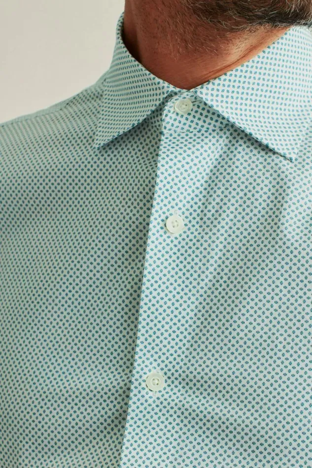 Men Jetsetter Stretch Dress Shirt Teal Devlin Dot Bonobos Business Casual Shirts