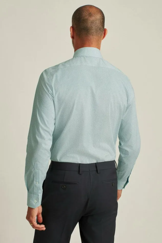 Men Jetsetter Stretch Dress Shirt Teal Devlin Dot Bonobos Business Casual Shirts