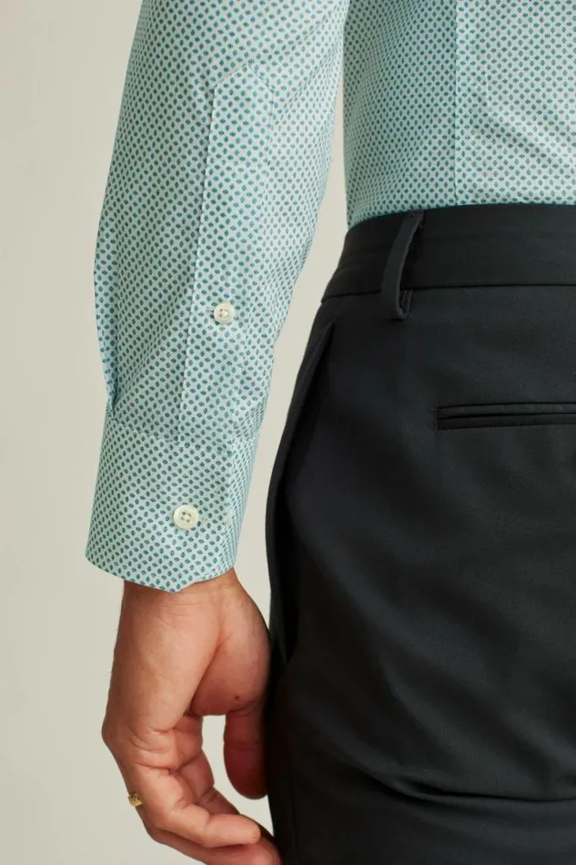 Men Jetsetter Stretch Dress Shirt Teal Devlin Dot Bonobos Business Casual Shirts