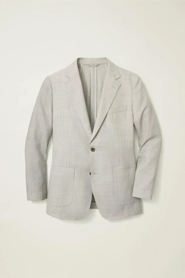 Men Jetsetter Unconstructed Italian Wool Blazer Light Grey Bonobos Blazers and Sport Coats