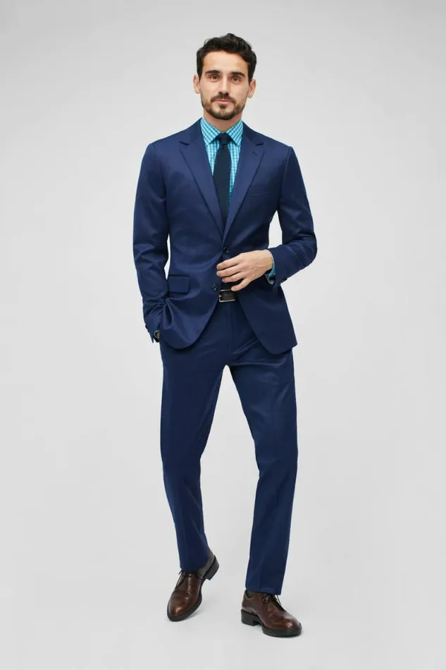Men Jetsetter Wool Blazer Navy Texture Bonobos Blazers and Sport Coats