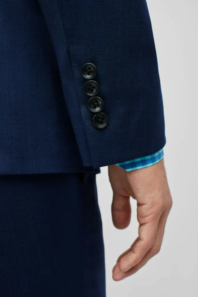 Men Jetsetter Wool Blazer Navy Texture Bonobos Blazers and Sport Coats