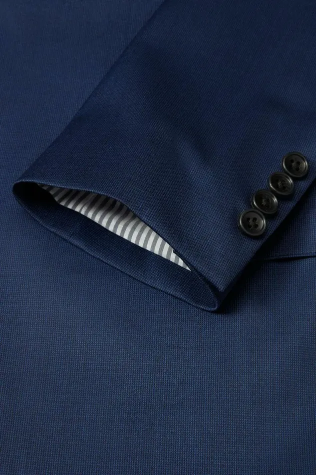 Men Jetsetter Wool Blazer Navy Texture Bonobos Blazers and Sport Coats
