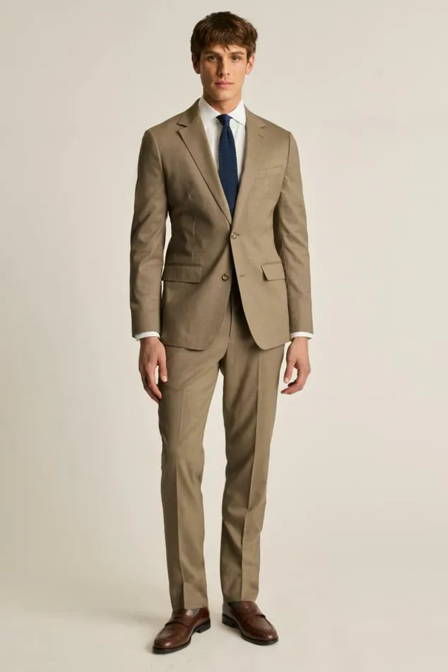 Men Jetsetter Wool Suit Tan Bonobos Suits