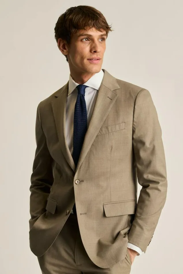 Men Jetsetter Wool Suit Tan Bonobos Suits