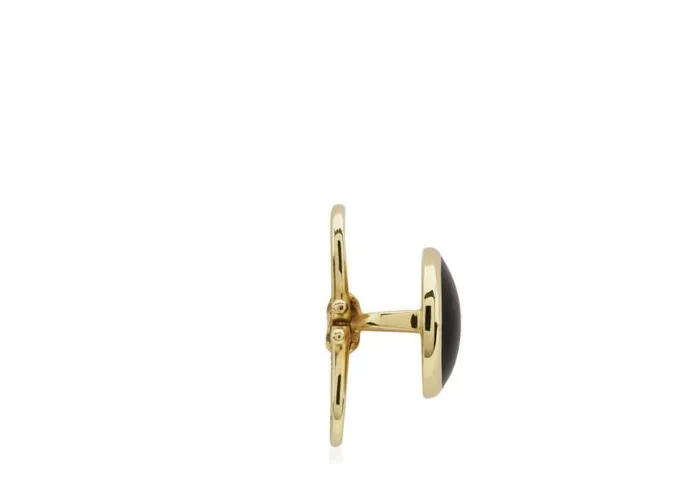 Men Jewelry Tom Ford Onyx Round Studs Goldonyx