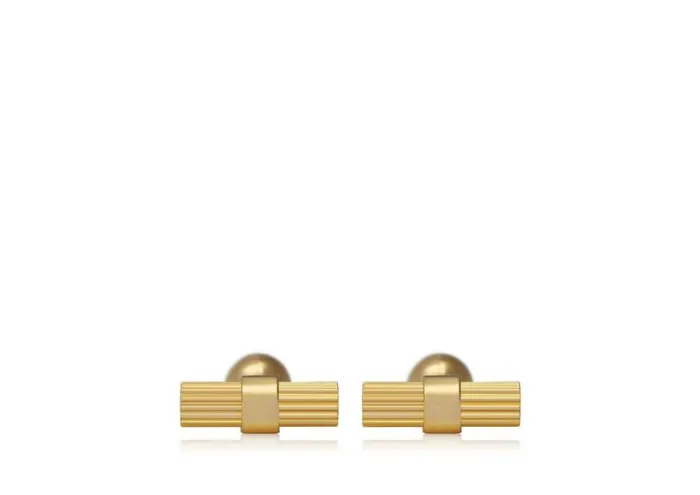 Men Jewelry Tom Ford Striped T Cufflinks Gold
