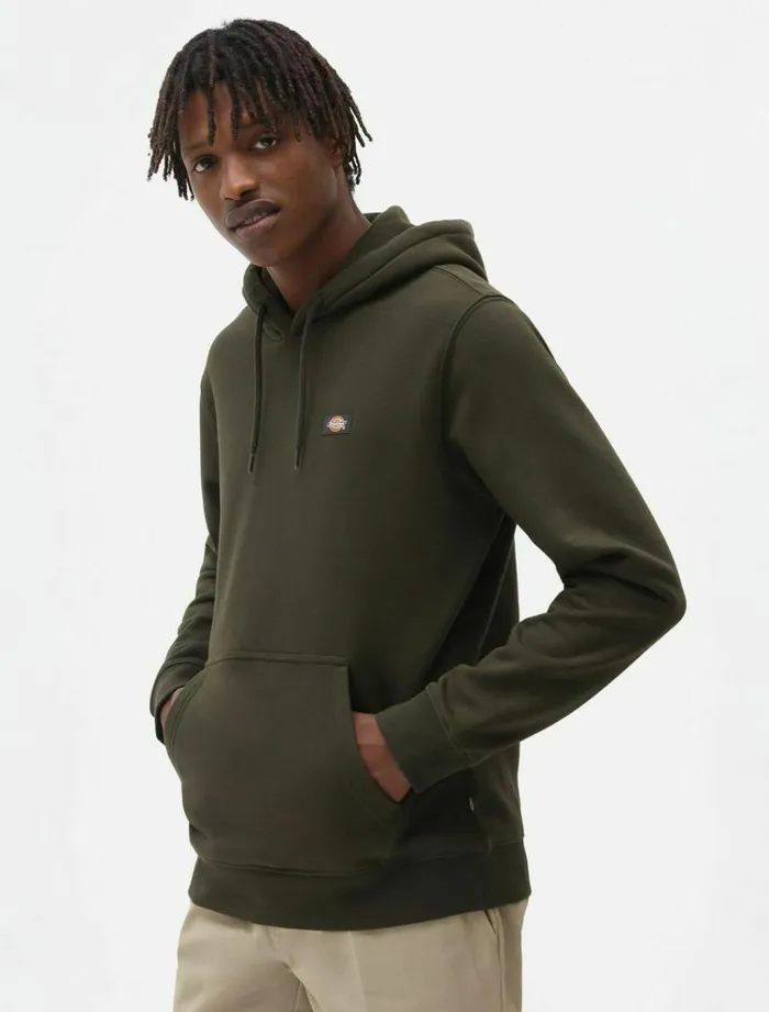 Men Jumpers and Sweatshirts Dickies Oakport Hoodie Olive Green