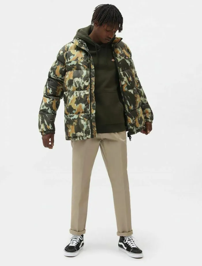 Men Jumpers and Sweatshirts Dickies Oakport Hoodie Olive Green