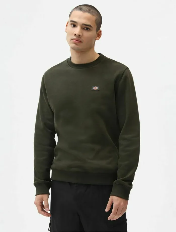 Men Jumpers and Sweatshirts Dickies Oakport Sweatshirt Olive Green