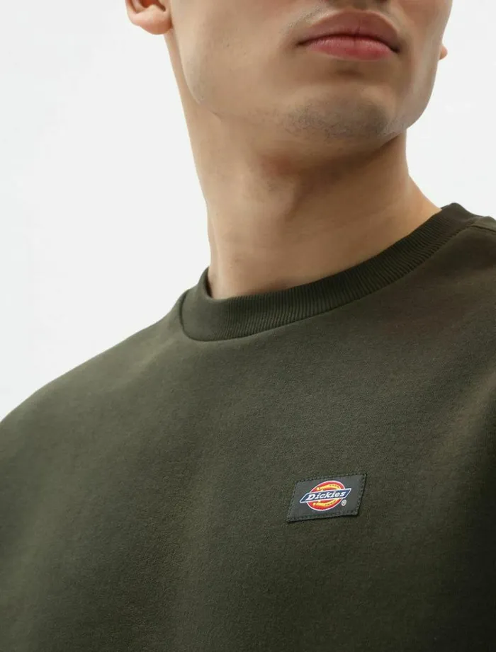 Men Jumpers and Sweatshirts Dickies Oakport Sweatshirt Olive Green