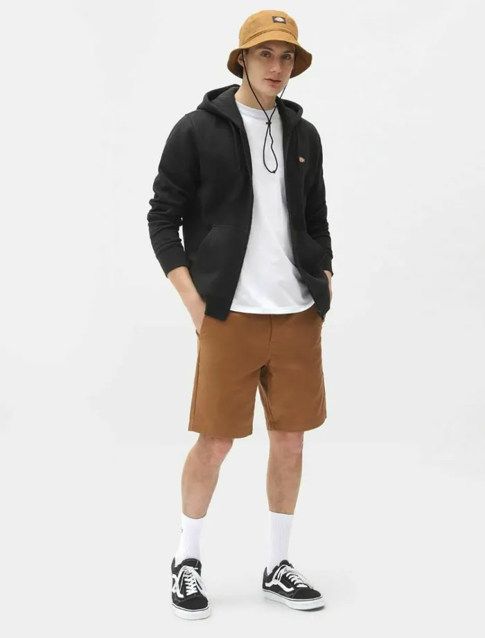 Men Jumpers and Sweatshirts Dickies Oakport Zip Hoodie Black