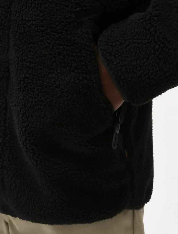 Men Jumpers and Sweatshirts Dickies Red Chute Sherpa Fleece Black