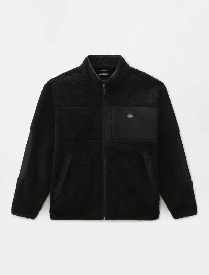 Men Jumpers and Sweatshirts Dickies Red Chute Sherpa Fleece Black