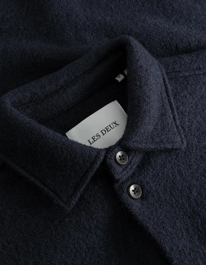 Men Kaleb Overshirt 8211 Dark Navy Les Deux ShirtsOvershirts
