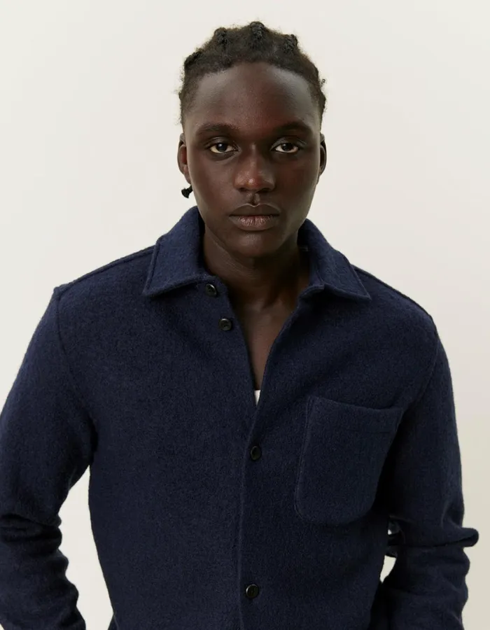 Men Kaleb Overshirt 8211 Dark Navy Les Deux ShirtsOvershirts