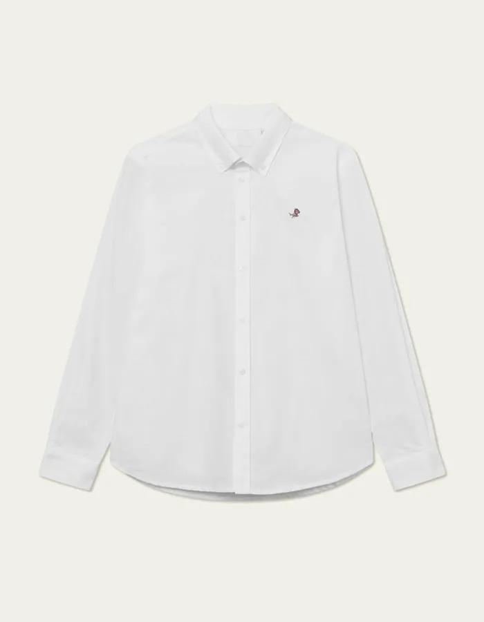 Men Kent Oxford Shirt 8211 WhiteWhite Les Deux ShirtsOvershirts