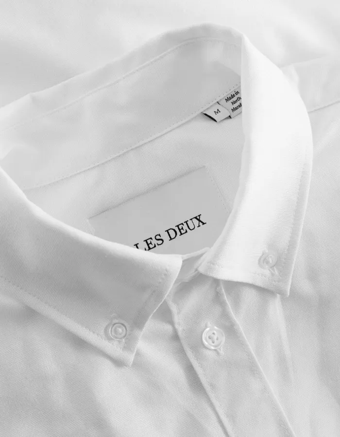 Men Kent Oxford Shirt 8211 WhiteWhite Les Deux ShirtsOvershirts
